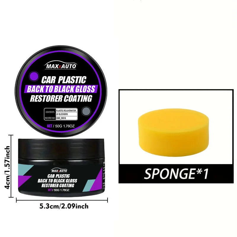 Car Plastic Restorer Back To Black Gloss Auto Interior Leather & Panel Renewal Wax Coating Agent Auto Polish And Repair Coating